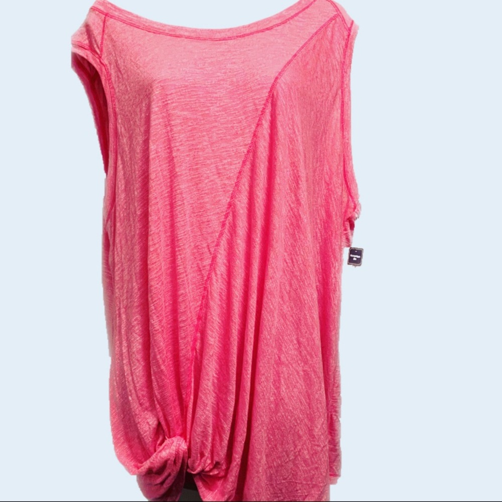 Women's plus size 2x pink tank top blouse shirt